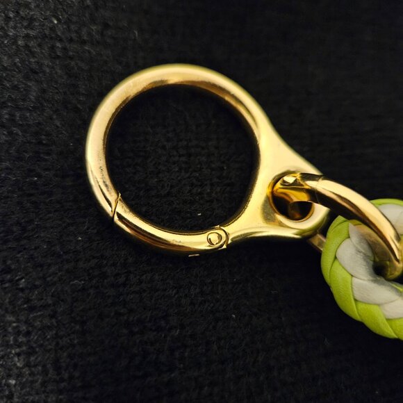 Loewe Snake Knot Charm In Classic Leather Skin Bag Charm- Green Bean/Sea Salt - Picture 7 of 10